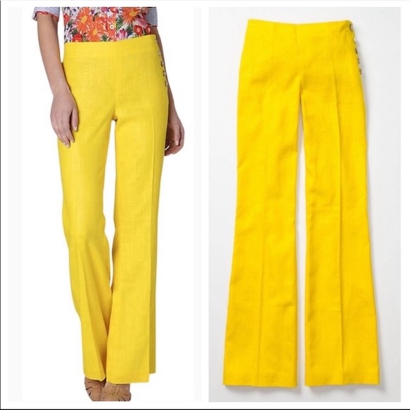 Anthropologie Pants - Anthropologie Cartonnier Yellow Linen Pants